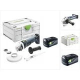 Festool AGC 18-125 EB-Basic Akku Winkelschleifer 18 V 125 mm Brushless + 1x Akku 5,0 Ah + Systainer - ohne Ladegerät