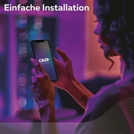 Calex Smart LED Deckenleuchte Halo, 30 cm, RGB-Farben & kalt- bis warmweiß Licht, dimmbar, WLAN App- & Sprachsteuerung, Weiß