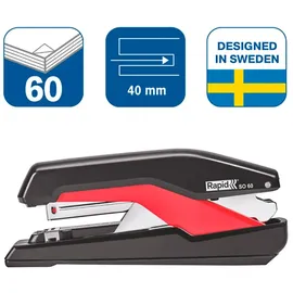 Rapid Heftgerät SO60 schwarz-rot, 1 St.