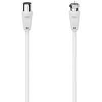 Hama SAT-Anschlusskabel, F-Stecker - Koax-Kupplung, 1,5 m, 90 dB,