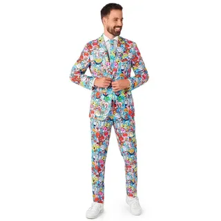 Opposuits Partyanzug Spongebob Frenzy Anzug - Kostüm für Karneval, Ganz Bikini Bottom versammelt auf einem Anzug! 62