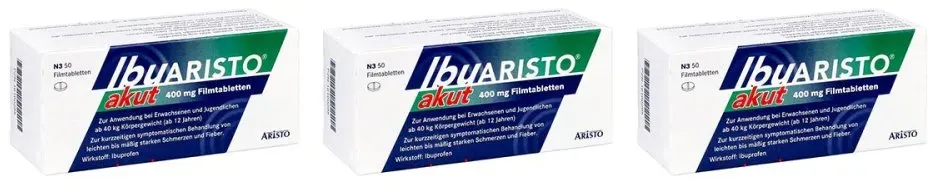 Ibuprofen Ibuaristo akut 400 mg Filmtabletten gegen Schmerzen