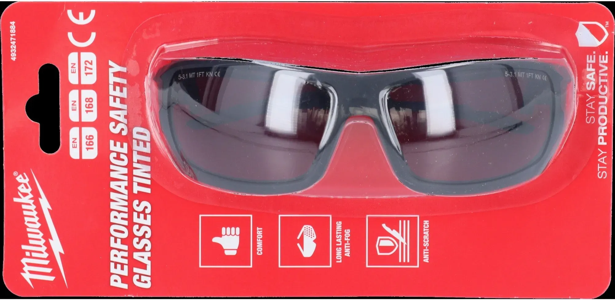 Milwaukee Performance Tinted Safety Glasses Schutzbrille ( 4932471884 ) getönte Ausführung