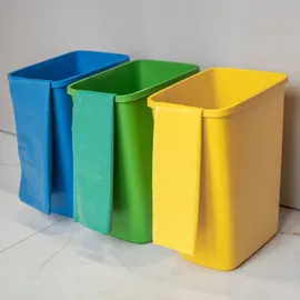 Kadax Abfalleimerset 12 l Grün/Gelb/Blau