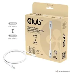 Club 3D Typ-C zu Typ-C Kabel 80Gbps Zertifiziertes 240W 8K240Hz 1.2m weiß
