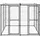 vidaXL Hundezwinger 4,84 m2 Stahl Schwarz
