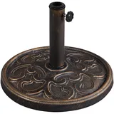 Yaheetech Schirmständer Metall bis 48 mm Bronze