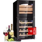 Klarstein El Dorado 89 Käse & Weinkühlschrank 2 Zonen Touch 89L LED Schwarz
