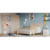 JV Möbel 6tlg Kinderzimmer Set Design Kleiderschrank Möbel Komplett 2x Nachttische,