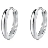 Hey Happiness Creolen Chunky 925 Sterlingsilber in Silber - (D) 1,4 cm | Gr.: onesize