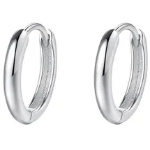 Hey Happiness Creolen Chunky 925 Sterlingsilber in Silber - (D) 1,4 cm | Gr.: onesize