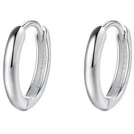 Hey Happiness Creolen Chunky 925 Sterlingsilber in Silber - (D) 1,4 cm | Gr.: onesize