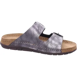 ROHDE Damen Pantolette Schnalle Rodigo-D 5872, Größe:41 EU, Farbe:Grau - Grau - 41