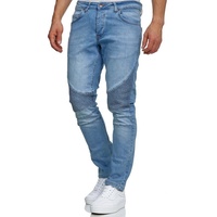 Tazzio Slim-fit-Jeans 16517 in cooler Biker-Optik blau W36