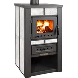 ProTermo Kaminofen Alpina Ceramic Weiß 8 kw, 50x48x82 cm Holzofen - Weiß