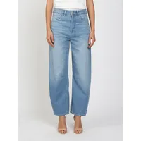 Gang Loose-fit-Jeans "94SARINA", Damen, Gr. 34, N-Gr, summer stripe, Denim/Jeans, Obermaterial: 100% Baumwolle, gestreift, gerade, unten schmal lang, Jeans, mit eingewebten Streifen, Barrel Fit