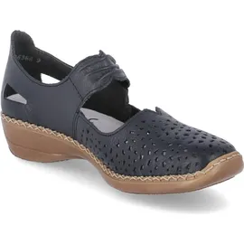 Rieker Damen 41399 Geschlossene Ballerinas, blau 40