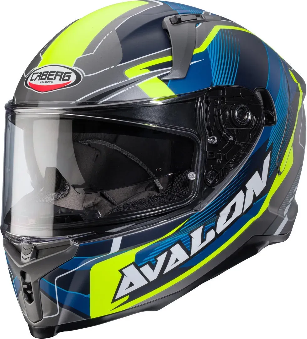 Caberg Avalon X Optic Helm, grijs-geel, L Voorman