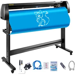 VEVOR 53 Zoll Vinyl Schneideplotter Vinyl Schneideplotter 1350 mm Slogan Schneideplotter Desktop Maschine mit der Software, Schneideplotter