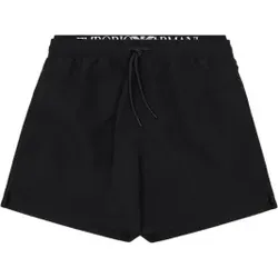Emporio Armani für Herren. EM000686_AF12329 Schwarze Badeshorts (XXS), Strandbekleidung, Recyceltes Polyester, Nachhaltig