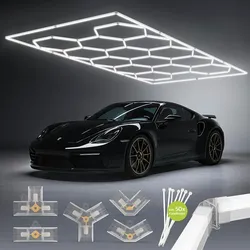 LED Hexagon Deckenleuchte | Sechseckiges Waben Design | Modulares Stecksystem | ...