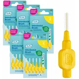 TePe Interdentalbürste, Original, Gelb, 0,7 mm/ISO 4, 6 Stk., Plaque-Entfernung, effiziente Reinigung der Zahnzwischenräume, für mittelgroße Lücken (Packung mit 5)