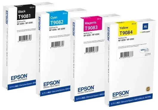 Epson Tintenset CMYK XL für WF-6090 WF-6590, 1x 5.000 und 3x 4.000 Seiten - Epson Partner