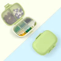 ACWOO Tablettenbox 7 Tage, Pillendose 8 Fächer Morgens Abends, Medikamentenbox mit 7 Tage BPA Frei mit Einfachem Offenem Design für Medikamente, Vitamine, Fischöl usw (Grün)