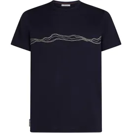 Icebreaker Herren Merino 150 Tech Lite Mountain Pulse T-Shirt (Größe XL, blau)