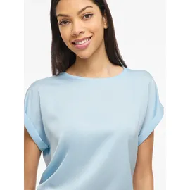 VILA VIELLETTE Kurzarmshirt Satin Blau 44