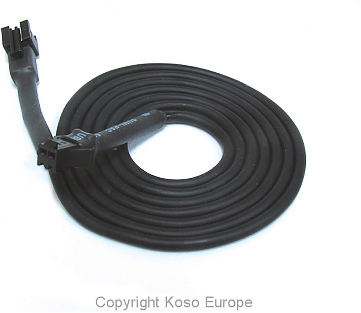 KOSO-kabel voor temperatuursensor 1 meter,(zwarte stekker), 100 cm