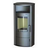 Thermia Kaminofen Kaminofen Brest V4 gussgrau/Naturstein, 7 kW, Dauerbrand