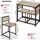 Tectake tectake® Sitzgruppe, 3-teilig, Industrial Style, mit höhenverstellbaren Kunststofffüßen