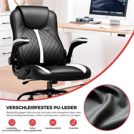 GTPLAYER Gaming Stuhl Kunstleder Weiß