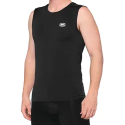 100% Basecamp Base Layer Sleevless Funktionsshirt, schwarz, Größe S für Männer