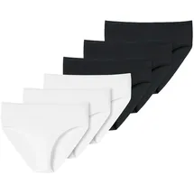 SCHIESSER Midislip 6 St. Schwarz/Weiß S