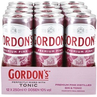 Gordon's Premium Pink & Tonic 10,0 % vol 0,25 Liter Dose, 12er Pack