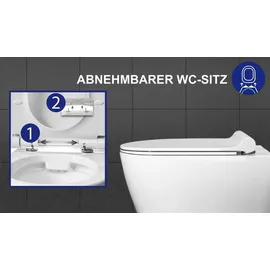 VILSTEIN Hänge WC mit WC-Sitz Weiß
