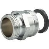 tecuro Mischdüse - Armaturen Adapter für Gartenschlauch M28x1 x 3/4 Zoll, verchromt