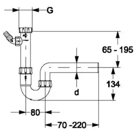 Otto Haas KG Haas KG Siphon 1 1/2 Zoll mit einem WS-Anschluss, aus 100 % Recyclingmaterial - Grau