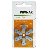 60 x Hörgerätebatterien Phonak Powerone mercury-free Typ 13 orange
