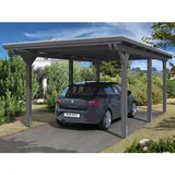 SKANHOLZ Carport Emsland 3,54 x 6,04 m schiefergrau inkl. EPDM-Dach und Pfostenanker