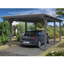 SKANHOLZ Carport Emsland 3,54 x 6,04 m schiefergrau inkl. EPDM-Dach und Pfostenanker