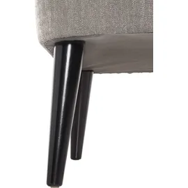 Atlantic Home Collection Cocktailsessel "Jan", grau, B:65cm H:88cm T:78cm, Struktur ( 85% Polyester, 15% Viscose ), ATLANTIC HOME COLLECTION, Sessel, Cocktailsessel, mit Wellenunterfederung, Massivholzfüße