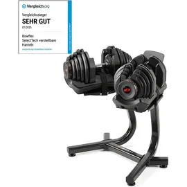 Bowflex 1090i Hanteln (Paar & Stand mit Medienfach)