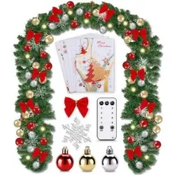 Weihnachtsgirlande 10m mit Lichterkette