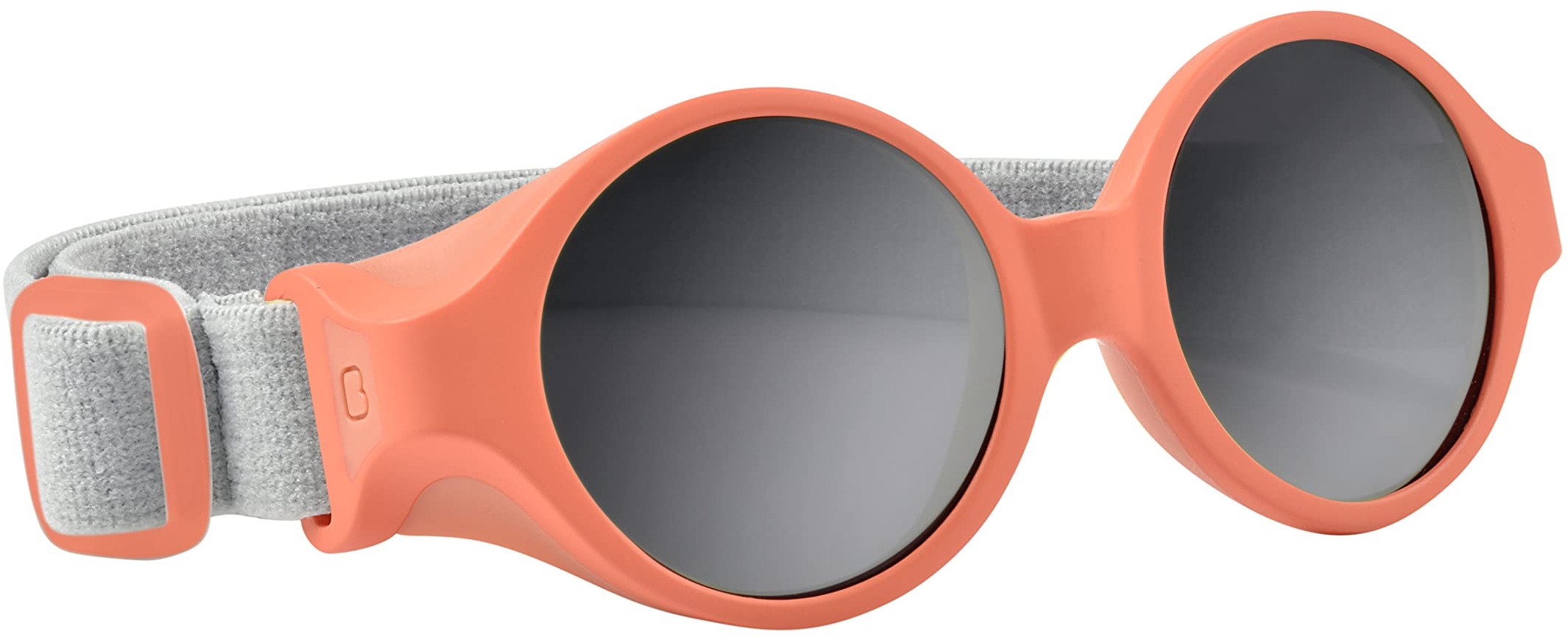 BÉABA, Sonnenbrille für Babys von 0 bis 9 Monaten, 100% UV-Schutz – KAT. 4, Seitenschutz, optimaler Komfort, verstellbares elastisches Kopfband, Grapefruit