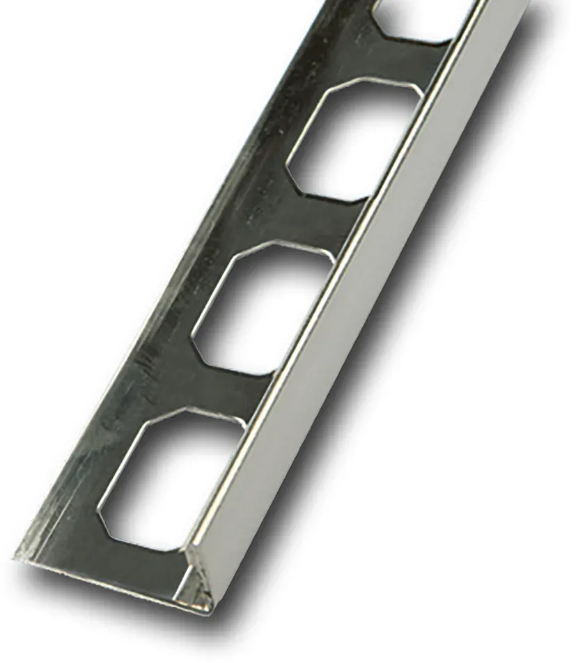 Winkelabschlussprofil Edelstahl, glänzend, V2A | Fliesenprofil 2,50 m Länge - 11,0 mm