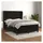vidaXL Boxspringbett mit Matratze Schwarz 140x200 cm Samt