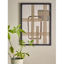 Bloomingville DAHEIM Wandbild 50 x 70 cm Bie Baumwolle Braun